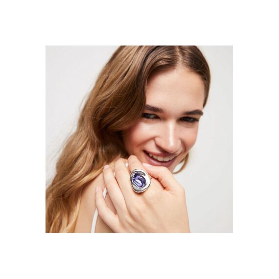 Серебряное кольцо женское с кристаллом Сваровски UNOde50 Ser Valiente, Размер (мм): 16,3-16,7, изображение 3