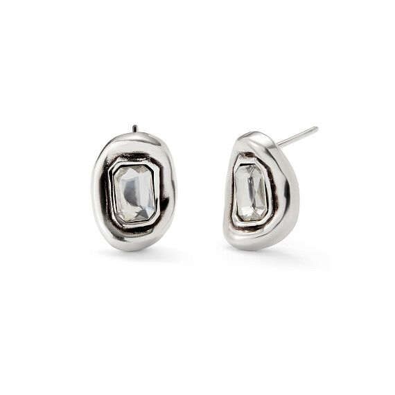 Серебряные серьги женские с кристаллами Сваровски UNOde50 Ser Valiente