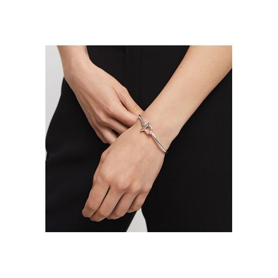 Серебряный браслет женский жесткий с топазом UnoDe50 Ser Indomable, Размер (мм): 165, изображение 3