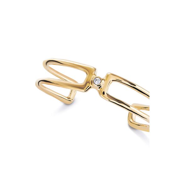 Золотой браслет жесткий с топазом UnoDe50 Ser Indomable, Размер (мм): 165, изображение 3