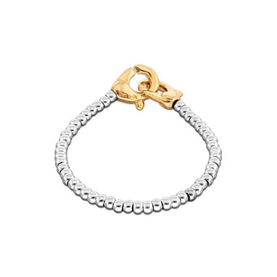 Серебряный браслет с золотым карабином UNOde50 Ser Inseparable, изображение 2