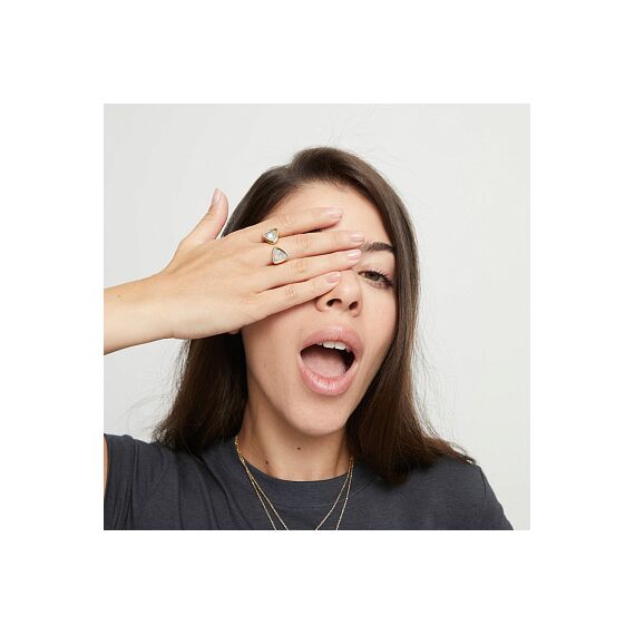 Золотое кольцо с кристаллами Сваровски UNOde50 Ser Camaleonica, Размер (мм): 19,1-19,5, изображение 3