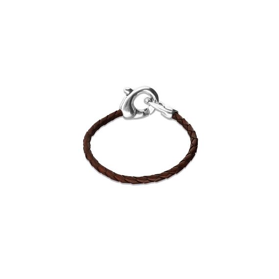 Кожаный браслет карабин с серебром UNOde50 Ser Inseparable, Размер (мм): 155, изображение 2