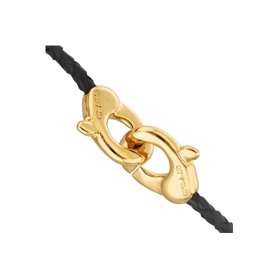 Кожаный браслет карабин с золотом UNOde50 Ser Inseparable, Размер (мм): 175-185, изображение 3