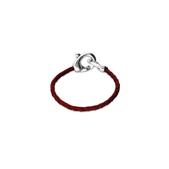 Кожаный браслет карабин с серебром UNOde50 Ser Inseparable, Размер (мм): 175-185, изображение 2