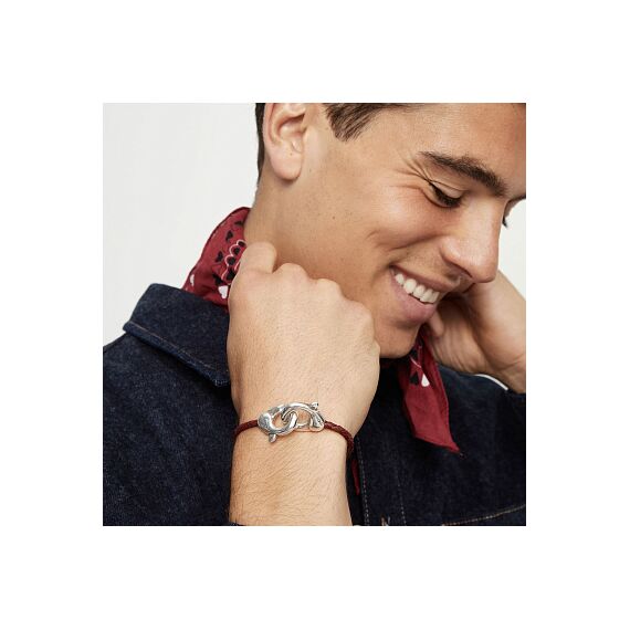 Кожаный браслет карабин с серебром UNOde50 Ser Inseparable, Размер (мм): 175-185, изображение 5