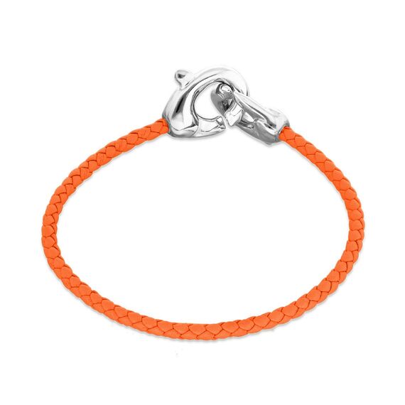 Кожаный браслет карабин с серебром UNOde50 Ser Inseparable, изображение 2