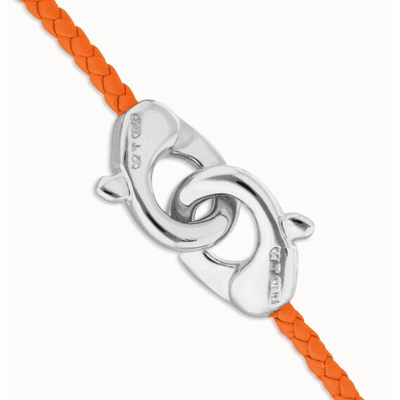 Кожаный браслет карабин с серебром UNOde50 Ser Inseparable, изображение 3