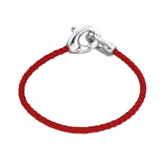 Кожаный браслет карабин с серебром UNOde50 Ser Inseparable, изображение 2