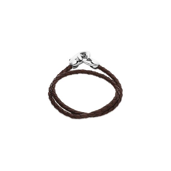 Кожаный браслет карабин с серебром UNOde50 Ser Inseparable, Размер (мм): 165, изображение 2