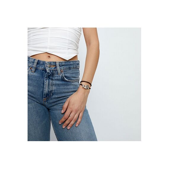 Кожаный браслет карабин с серебром UNOde50 Ser Inseparable, Размер (мм): 165, изображение 5