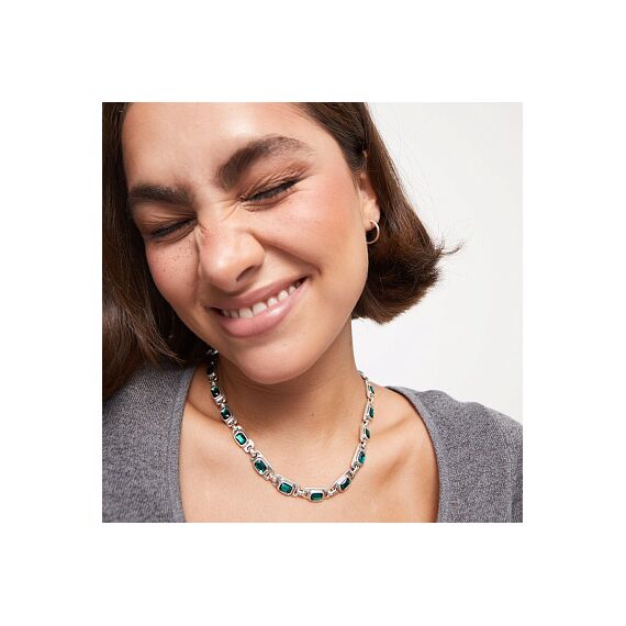 Серебряное ожерелье женское с кристаллами Сваровски UNOde50 Ser Magnetica, изображение 4