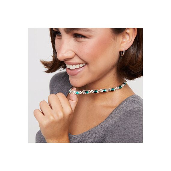 Серебряное ожерелье женское с кристаллами Сваровски UNOde50 Ser Magnetica, изображение 5