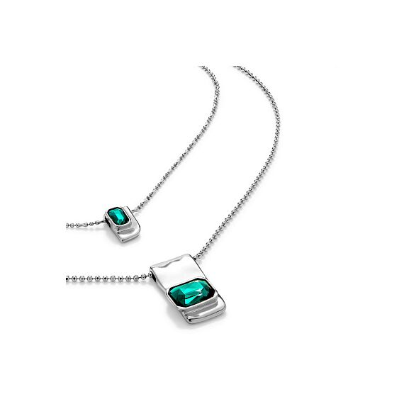 Серебряное ожерелье женское с кристаллами Сваровски UNOde50 Ser Magnetica, изображение 3