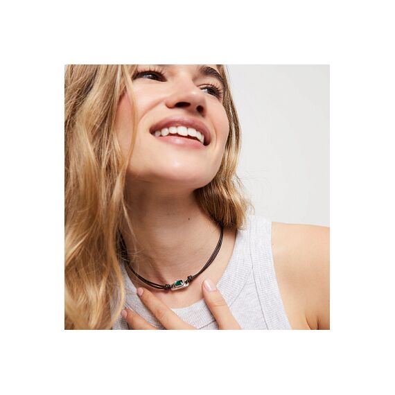 Серебряное ожерелье женское с кристаллом Сваровски UNOde50 Ser Magnetica, изображение 4