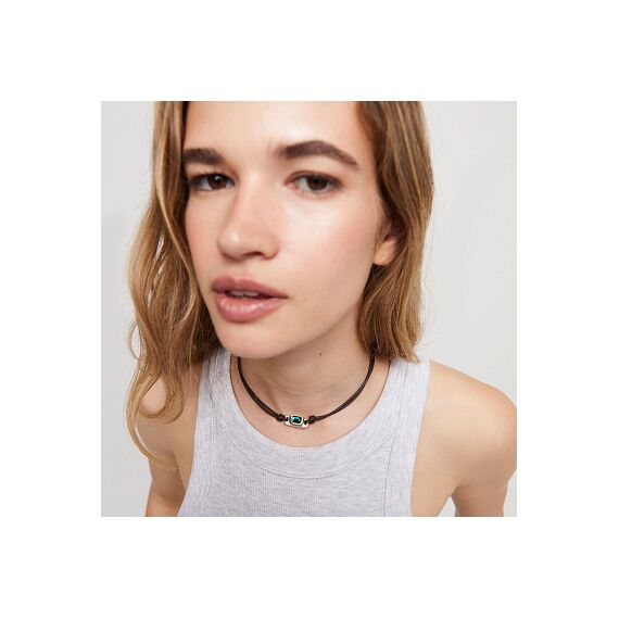 Серебряное ожерелье женское с кристаллом Сваровски UNOde50 Ser Magnetica, изображение 5