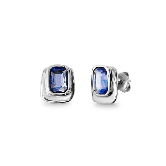 Серебряные серьги женские с кристаллами Сваровски UNOde50 Ser Magnetica