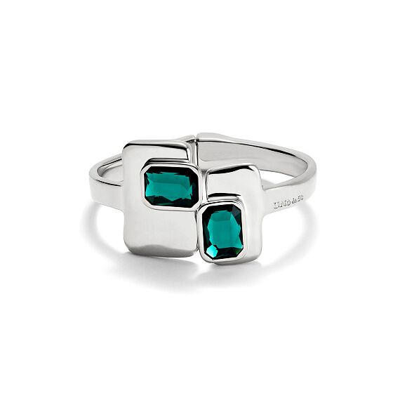 Серебряный браслет жесткий с кристаллами Сваровски UNOde50 Ser Magnetica, Размер (мм): 155