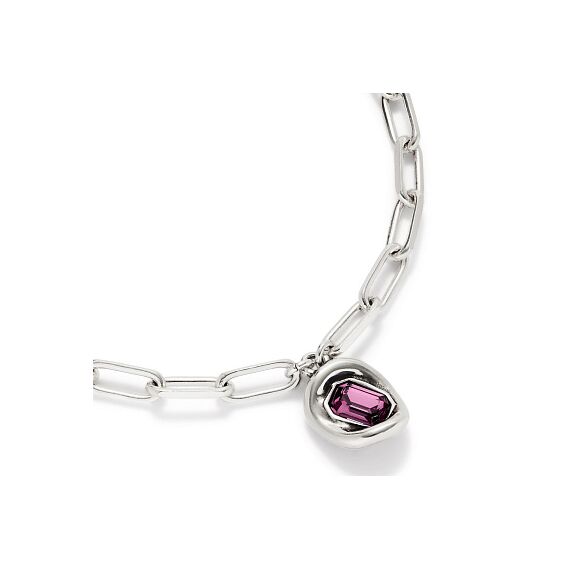 Серебряное ожерелье женское с кристаллом Сваровски UNOde50 Ser Valiente, изображение 3