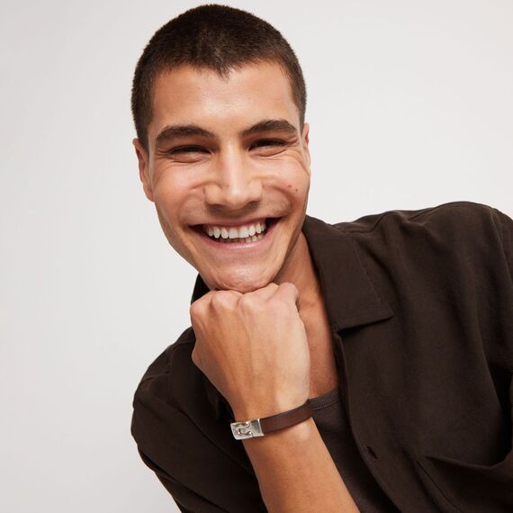 Кожаный браслет с серебром UNOde50 Ser Natural, Размер (мм): 195, изображение 4