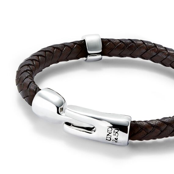 Кожаный браслет с серебром UNOde50 Ser Natural, Размер (мм): 155, изображение 3