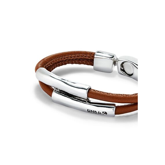 Кожаный браслет с серебром UNOde50 Ser Natural, Размер (мм): 155, изображение 3