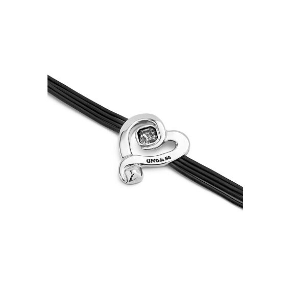 Серебряный браслет на коже с кристаллом Сваровски UNOde50 Ser Expresiva, Размер (мм): 155, изображение 3