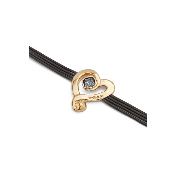 Золотой браслет на коже с кристаллом Сваровски UNOde50 Ser Expresiva, Размер (мм): 155, изображение 3