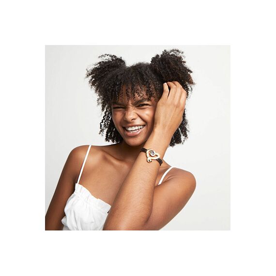 Золотой браслет на коже с кристаллом Сваровски UNOde50 Ser Expresiva, Размер (мм): 155, изображение 4