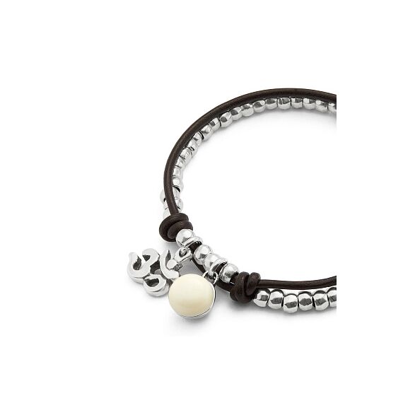 Серебряный браслет на коже с муранским стеклом UNOde50 Ser Fascinante, Размер (мм): 155, изображение 3