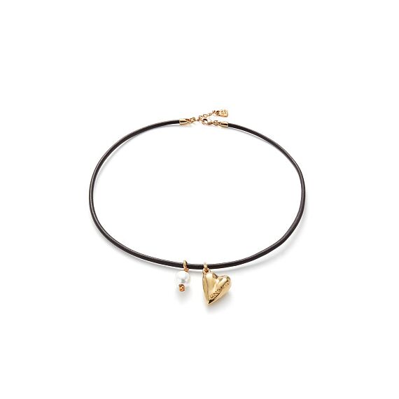 Кожаное ожерелье с золотом и жемчужиной UNOde50 Ser Unico, изображение 2