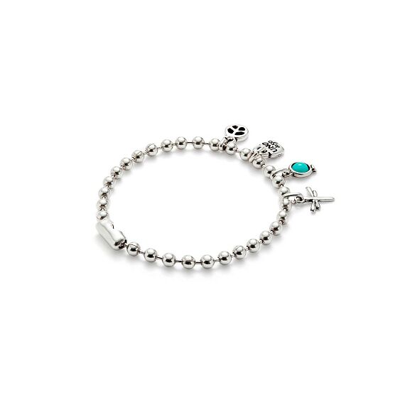 Серебряный браслет женский на руку c подвесками удачи UnoDe50 Ser Unico, изображение 2