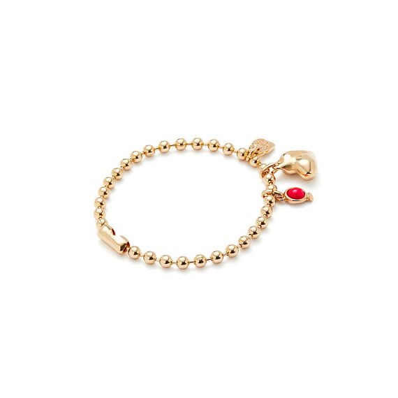 Золотой браслет с подвеской и кристаллом Сваровски UNOde50 Ser Unico, изображение 2