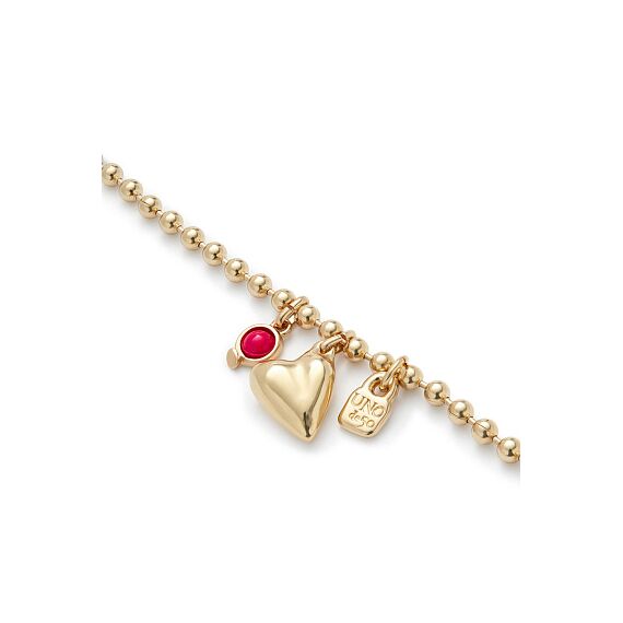 Золотой браслет с подвеской и кристаллом Сваровски UNOde50 Ser Unico, изображение 3