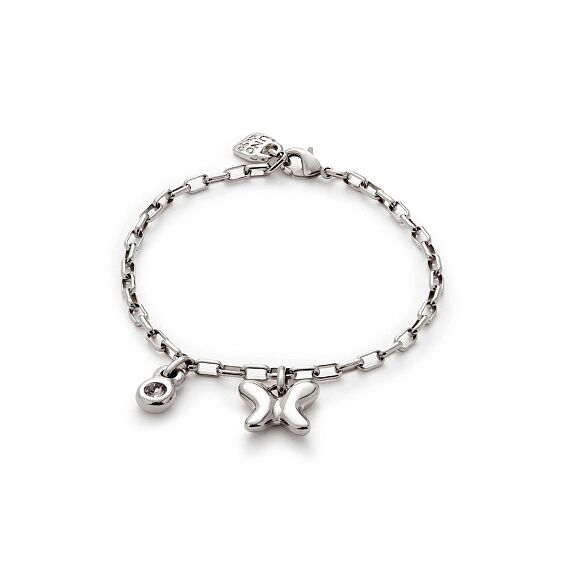 Серебряный браслет женский с подвеской и кристаллом Сваровски UNOde50 Ser Unico, Размер (мм): 165