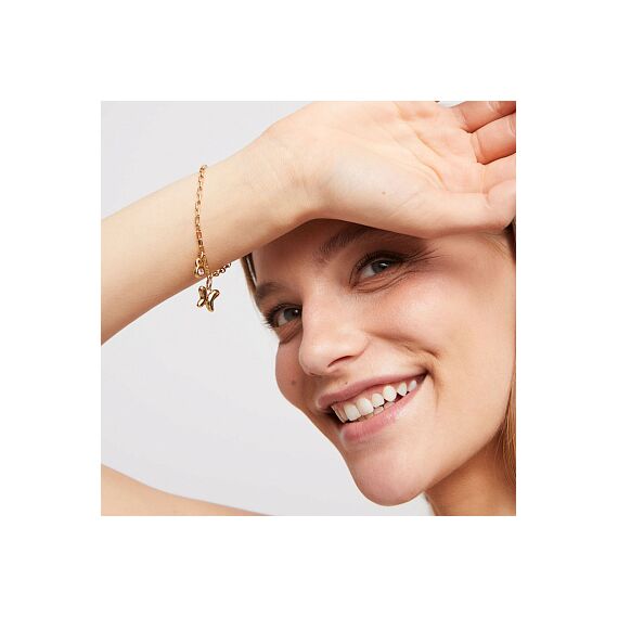 Золотой браслет женский с подвеской и кристаллом Сваровски UNOde50 Ser Unico, Размер (мм): 155, изображение 4
