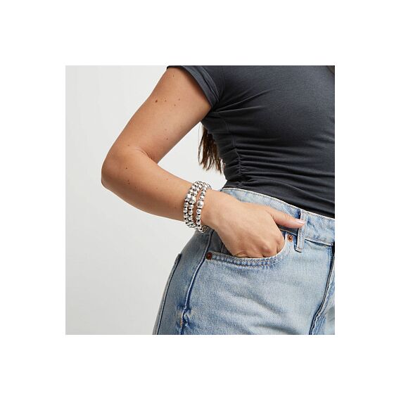 Серебряный браслет многослойный с бусинами UNOde50 Ser Intrepida, Размер (мм): 165, изображение 5