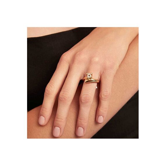 Золотое кольцо женское с цирконием UNOde50 Divine, Размер (мм): 19,1-19,5, изображение 4