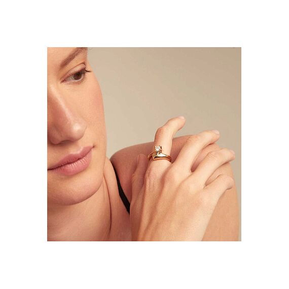 Золотое кольцо женское с цирконием UNOde50 Divine, Размер (мм): 19,1-19,5, изображение 5