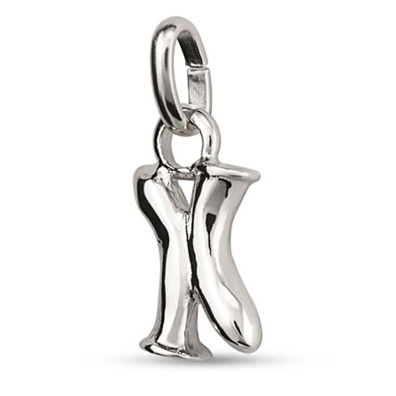 Серебряная подвеска Буква X малая UNOde50, изображение 2