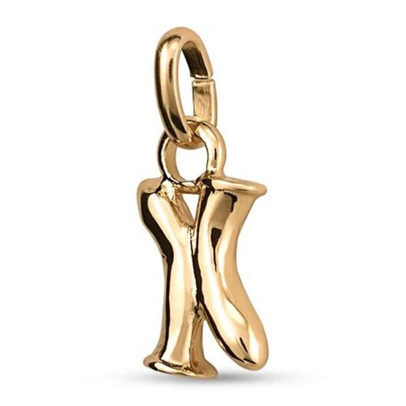 Золотая подвеска Буква X малая UNOde50, изображение 2