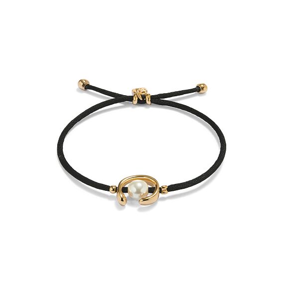 Черный браслет женский с жемчугом UNOde50 Ser Diferente