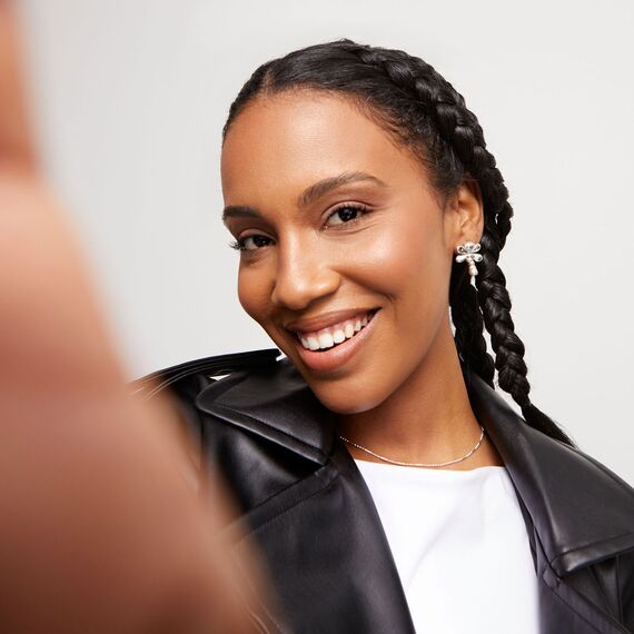 Серебряные серьги женские Стрекоза UNOde50 Ser Rebelde, изображение 4