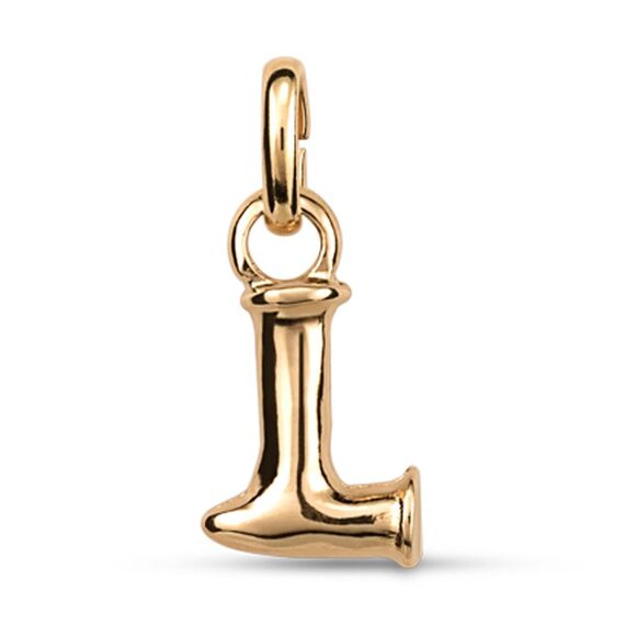 Золотая подвеска Буква L малая UNOde50