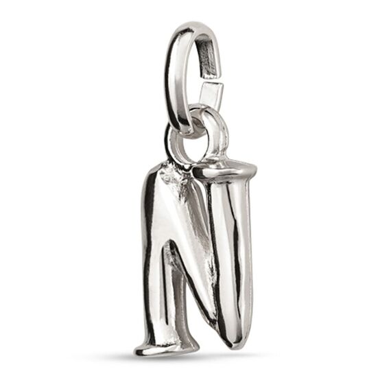 Серебряная подвеска Буква N малая UNOde50, изображение 2
