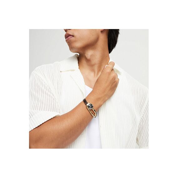 Золотой браслет на коже с кристаллом Сваровски UNOde50 Ser Expresiva, Размер (мм): 165, изображение 5