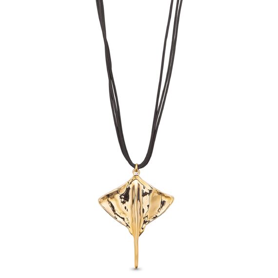 Кожаное ожерелье с золотом со скатом UNOde50 Ser Majestuosa, изображение 2