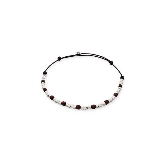 Кожаное ожерелье из бусин с серебром UNOde50 Ser Imparable, изображение 2