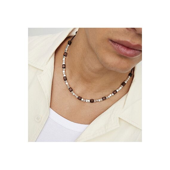 Кожаное ожерелье из бусин с серебром UNOde50 Ser Imparable, изображение 5