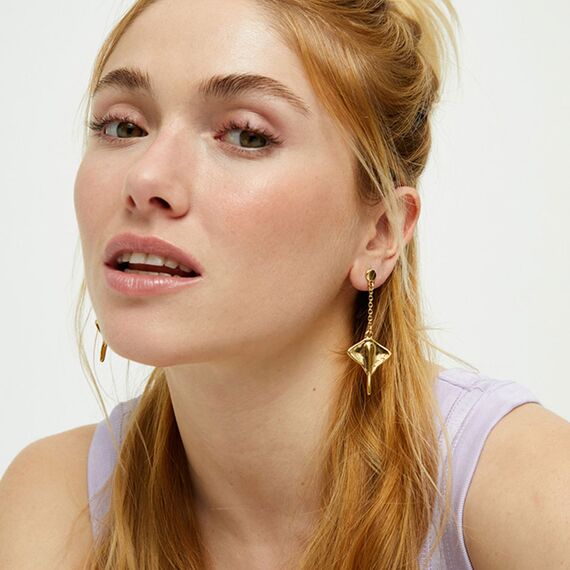 Золотые серьги женские со скатом UNOde50 Ser Majestuosa, изображение 4